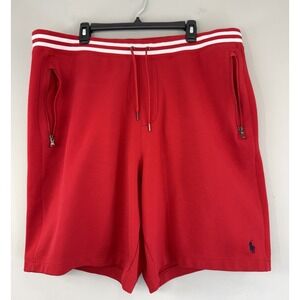 Polo Ralph Lauren Sweat Shorts Men's 2XB Zip Front Pockets EUC